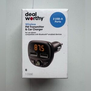 OPEN BOX
FM Bluetooth Transmitter - dealworthy™ Black